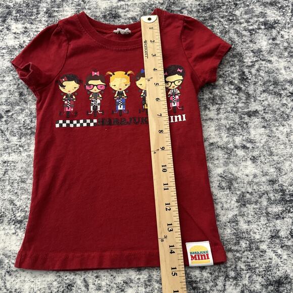 2T Gwen Stefani Harajuku Mini Top No Doubt Lovers Red Nerd Alert Shirt Bikes Tee - Picture 4 of 7